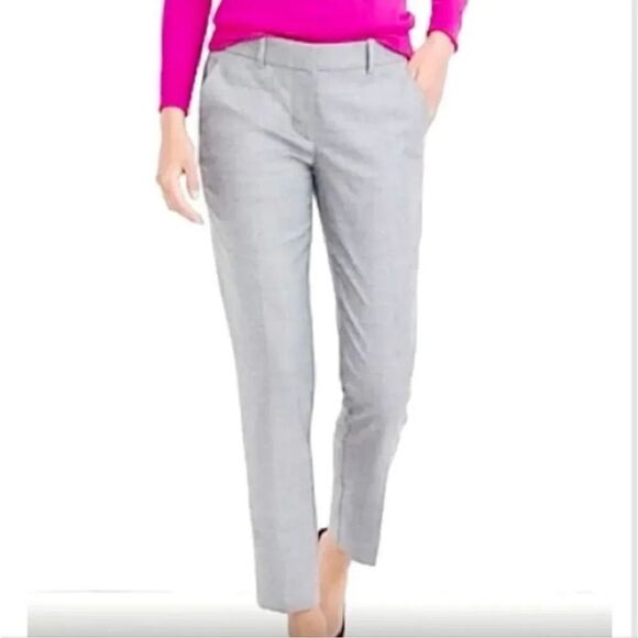 J. Crew Skimmer Oxford Cotton Crop Trouser Pants in Gray Size 4 - Picture 10 of 10